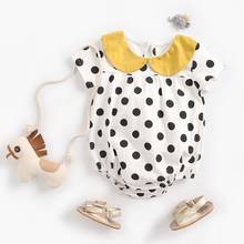 Baby clothes newborn baby romper jumpsuit summer short-sleeved polka dot printing romper baby triangle bag fart jumpsuit 2024 - buy cheap