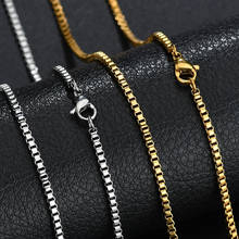 Stainless Steel Box Chain 1.5-3.0mm Width Necklaces For Women Men Gold Silver Color Fashion Chain Necklaces Metal Jewelry Gifts 2024 - buy cheap