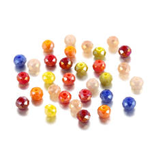 70-300pcs/lot 3 4 6 8mm Multicolor Bulk Crystal Glass Beads Spacer Bead Round Ball Faceted Beads For DIY Jewelry Making Finding 2024 - buy cheap