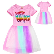 2021Summer SPY NINJA Princess Dress For Girls Cosplay Costume Puff Sleeve Kids Dress Children Party Birthday Clothes Fancy Gown 2024 - buy cheap