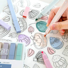 1pc/sell Light Color Marker Pen Soft Tip Highlighter Multi Color Diy Photo Album Journal Fluorescent Pen Student Stationery 2024 - buy cheap