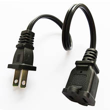 NCHTEK USA Canada 2 Prong Male to Female Power Extension Cord,Nema 1-15P/1-15R Power Cable About 30CM/Free Shipping/2PCS 2024 - buy cheap
