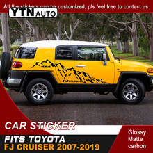 Car Sticker For Toyota FJ CRUISER 2007-2019 Side Body Stripe Mountains 4x4 Off Road Graphic Vinyl Decals Car Accessories Custom 2024 - buy cheap