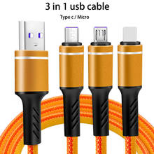 Cable de carga Usb 3 en 1 para Samsung note 10, S20, S8, Cable de carga Usb tipo c para Huawei, Oppo Vivo, Cable Micro Usb para Xiaomi 2024 - compra barato