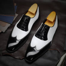 Мужские кожаные туфли; Деловые модельные туфли; Мужские брендовые туфли из натуральной кожи; Черные свадебные мужские туфли на шнурках; Phenkang 2024 - купить недорого
