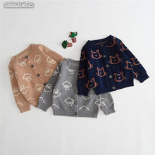 Детский кардиган; осенний свитер для новорожденных; кардиган для маленьких мальчиков и девочек; свитер куртка пальто; вязаный свитер для маленьких девочек 2024 - купить недорого