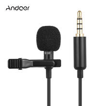 Andoer EY-510A 1.45m Mini Portable Microphone Condenser Clip-on Lapel Mic Wired Mikrofo/Microfon for Phone for Laptop 2024 - buy cheap