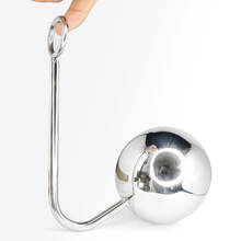 GIANT BALL ANAL HOOK metal butt plug anus fart putty slave Prostate Massager BDSM sex toy for men 2019 new design anal toys 2024 - buy cheap