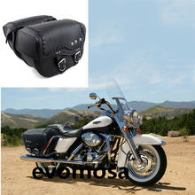 1 Pair Motorcycle PU Leather Saddlebag Side Bags For Harley Sportster 1200XL 883 2024 - buy cheap