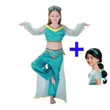 2019 New Girls Aladdin Jasmine Dress for Girls Cosplay Costume Sequined Kids Halloween Party Christmas Jasmine Belly Dance Dress 2024 - buy cheap