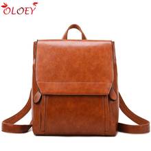 Women PU Leather Backpack High Quality Ladies Back Bags Retro Large Backpack Women Rucksack Travel Backpacks Multifunction Schoo 2024 - buy cheap