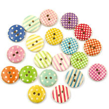 100Pcs/Lot Diameter 15Mm Round Mixed Style Painting Wooden Buttons For Children Clothing Diy Gift Decoration Buttons 2024 - buy cheap
