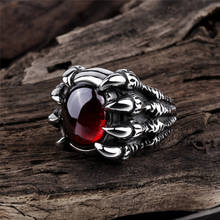 Мужское Винтажное кольцо с опалом, красное, черное кольцо на палец в стиле панк, готика, Байкерская мода, 2020 2024 - купить недорого