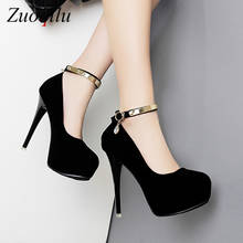 ladies heels 2020 bling platform high heels rhinestone wedding shoes red ankle strap shoes women pumps high heels black 2024 - buy cheap