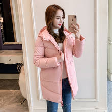 Long Parkas Female Winter Oversized Solid Hooded Women's Jackets 2021  Thick Cotton Padded Loose Casual Overcoat Female 2024 - buy cheap