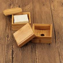 Travel saboneteira caixa de sabão caso titular eco-friendly bambu de madeira saboneteira recipiente de armazenamento de sabão acessórios do banheiro n27 2024 - compre barato