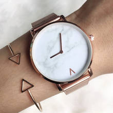 Luxury Women Watch Mesh Strap Marble Dial Quartz Wristwatch Women Casual Stainless Steel Watches Relogio Feminino Montre Femme 2024 - buy cheap