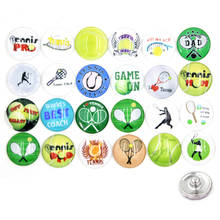 24pcs DIY Interchangeable Snap Jewelry Cabochon Printed 18mm Sport Tennis Buttons for 18mm Snap Necklace Bracelet Earrings 2024 - buy cheap