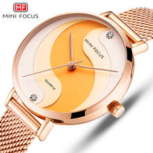 Relógio feminino mini focus, relógio de pulso feminino quartzo 8.5mm ultrafino ouro jacarandá 2024 - compre barato