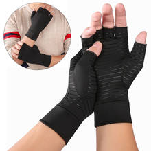 1Pair adult Copper Fiber Therapy Compression Gloves Hand Arthritis Joint Pain Relief Half Full Finger Therapy Gloves 2024 - buy cheap
