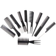 10pcs/Set Black Hair Brush Comb Salon Barber Anti-static Hair Combs Hairbrush Hairdressing Combs Hair Care Styling Tools 2024 - buy cheap