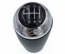 High Quality Chrome Leather 6 Speed Car Gear Shift Knob Gear Stick Shift Lever Knob For Mazda 3 6 3 Series CX-7 MX-5 2013-2017 2024 - buy cheap