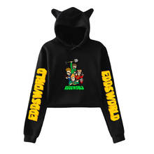 Eddsworld Cat Ear Hoodies Women Long Sleeve Hooded Crop Sweatshirts Hot Sale Casual Streetwear Clothes 2024 - buy cheap