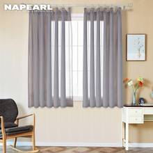 NAPEARL European style short curtains screens for Living room bedroom balcony floor-linen sheer curtains for bedroom custom 2024 - buy cheap