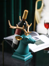 Creative Resin Golden Horn Deer Head Sculpture Wine Rack Art Animal Statue Wine Glass Storage Rack Home Decoration Wedding Gift 2024 - buy cheap