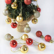 Bolas de Navidad de 3cm para decoración del hogar, adorno colgante para el árbol, adorno para Año Nuevo, regalo de Navidad, 24 Uds. 2024 - compra barato