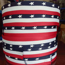 Cinturón de un solo hombro con estrella, cinta roja, blanca y azul de 3,8 cm de ancho, accesorios de costura Diy, correas de mochila de Merceria 2024 - compra barato