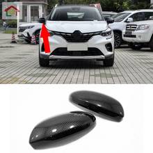 ABS Carbon fiber Door Side Rear View Rearview Mirror Overlay Case Cover Trim Car StylingFor Renault Captur 2019 2020 2024 - buy cheap