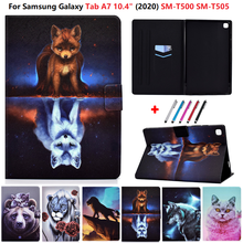 Animal funda tablet para samsung galaxy tab a7 caso 10.4 SM-T500 SM-T505 carteira suporte capa para samsung a7 10.4 case case t500 t505 caso 2024 - compre barato