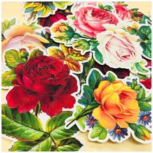 19 unids/set Vintage rosa flor etiqueta engomada DIY Scrapbooking álbum diario planificador feliz pegatinas 2024 - compra barato