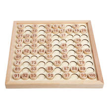 Jogo de tabuleiro de madeira para aprender matemática, montessori, jogo de tabuleiro, pré-escolar 2024 - compre barato