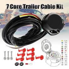 New Arrivals 7 Core 2M Trailer Cable Kit Trailer Socket Set 7 Pin Electrical Kit E-Kit Harness Traction Hook Car Accessories 2024 - buy cheap