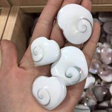 Natural minerals Shell heart shaped quartz gemstones crystals fossil loving home fish tank decoration 2024 - buy cheap