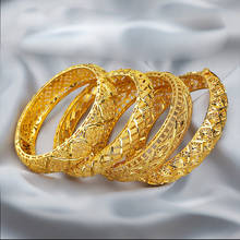 Charme oco bangle bohemia dubai ouro cor pulseira para festa de casamento feminino jóias presente 2024 - compre barato
