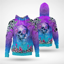 Moletom com estampa de flores de caveira 3d, moletom da moda para homens, mulheres, moletom, estilo hip hop, drop shipping, 4 2024 - compre barato