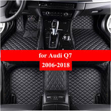 Car Floor Mats For Audi Q7 2006 2007-2014 2015 2016 2017 2018 Flash Mat Leather Custom Foot Pads Automobile Carpet Car Covers 2024 - buy cheap