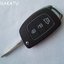 DAKATU-carcasa de repuesto plegable, funda de llave de control remoto abatible Fob para Hyundai IX35 Verna 3, entrada sin botón 2024 - compra barato