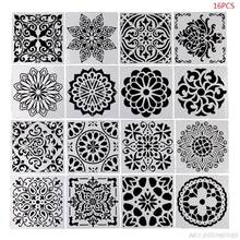 Decalque de mandala para desenho, régua, estêncil para pintura, álbum e decoração para artesanato n25 20 2024 - compre barato