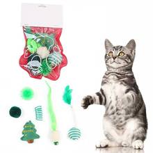 Legendog 6Pcs/Set Christmas Cat Toys Funny Interactive Cute Cat Chew Toy Ball Toys Cat Teaser Pet Supplies For Christmas Party 2024 - buy cheap