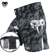 Calção masculina de boxe, calção preto e azul respirável de secagem rápida para boxe, bermuda de muaythai, tigre, muay thai, mma boxeo 2024 - compre barato