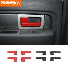 Shineka-capa para maçaneta interna de carro, acessórios de decoração para carro, ford f150 raptor, interior do descanso de braço, ford f150, 2009 a 2014 2024 - compre barato