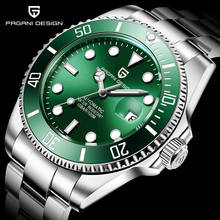 PAGANI Design Brand Luxury Men Watches Automatic Green Watch Men Stainless Steel Waterproof Business Sport Mechanical Wristwatch 2024 - buy cheap