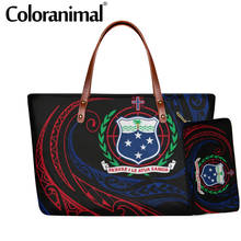 Mulheres Tote Bag Ombro Samoa Coloranimal 2 Pçs/set Frida Impresso Lady Crossbody Bag Grande Capacidade Bolsa & Carteira Sac a principal Quente 2024 - compre barato