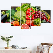 Home Decor Canvas Painting Fruit HD Prints 5 Pieces Wall Art Vegetable Modular Food Pictures Bedside Background Artwork Poster 2024 - buy cheap