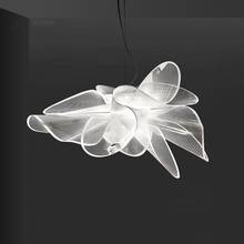 Современные дизайнерские подвесные лампы в итальянском стиле, светодиодный акриловый цветочный светильник для гостиной, спальни, столовой, скандинавский декоративный светильник 2024 - купить недорого