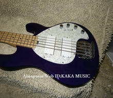 Guitarras de bajo eléctrico, 5 cuerdas, color morado, alta calidad, envío gratis 2024 - compra barato
